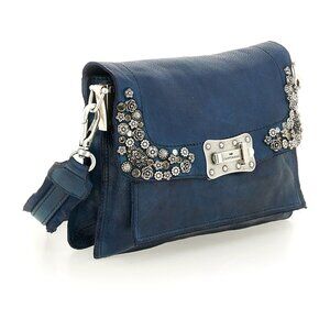 Campomaggi Afrodite blue leather bag
